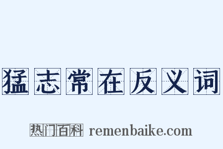 猛志常在反义词是什么意思的图片